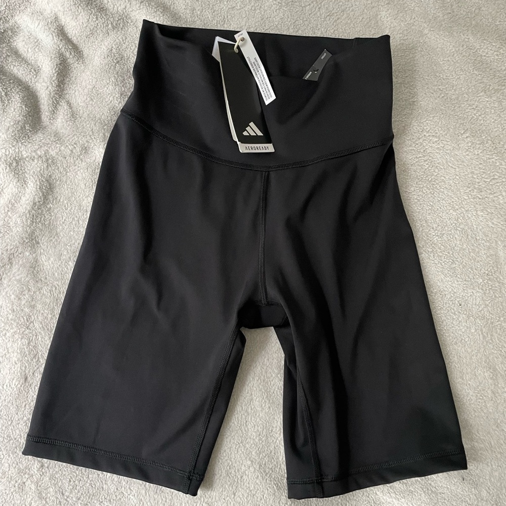 Black adidas biker shorts